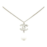 CHANEL Brass Necklaces Women's Silver