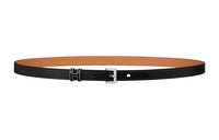 HERMES Pop H 15 Silver Buckle Epsom Calfskin Belt Women's Black Width: 1.5cm
