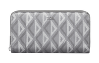 DIOR Smooth Cow Leather, Gray Canvas Wallet Men's Gray