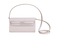 HERMES Kelly To Go Epsom Leather Wallet Women's Light Purple