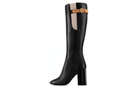 LOUIS VUITTON Knee-high Boots Women's Black