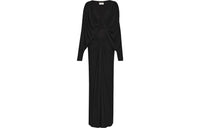 SAINT LAURENT V-Neck Cut-Out Detailed Dress