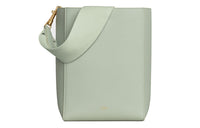 CELINE Sangle Cow Leather Bucket Bag Handbag Small Size Women's Candy Color Aqua Green