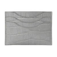 Loro Piana Crocodile Leather Card Holder Women's Eucalyptus Color