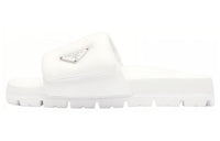 PRADA Soft Padded 20mm Slide Sandal White Nappa Leather Women's