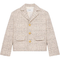 CELINE Single Breasted Tweed Jacket