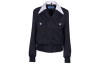 PRADA Embellished Button Up Bomber Jacket