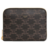 CELINE Triomphe Canvas Storage Bag Women's Black & Tan