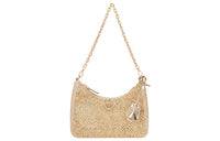 PRADA Cow Leather Portable Crossbody Bag Shoulder Bag Women's Gold