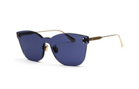 DIOR Irregular Shape Sunglasses Women's Gold
