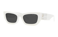 MIU MIU Plate Frame Irregular Shape Sunglasses Women's
