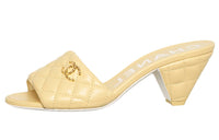 CHANEL Slide Slippers Women's Yellow