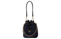 PRADA Re Nylon Fabric Bucket Bag, Crossbody Handbag, Shoulder Bag Women's Blue