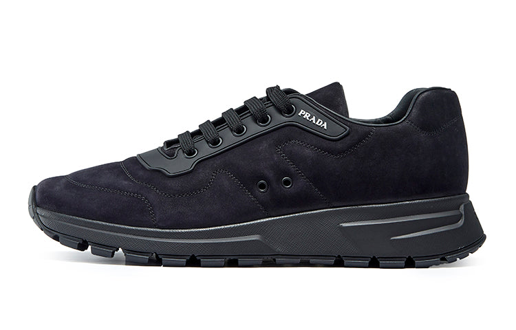 PRADA Anti-Slip Wear-Resistant Low-Top Casual Shoes Men's Black
