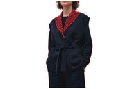 HERMES Velvet Jackets Women's Marine Blue