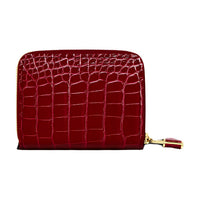 LOUIS VUITTON Zippy Crocodile Leather Wallet Women's Rogue Red