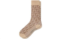 DIOR FW23 Knee-High Socks Men's 1 Pack Brown
