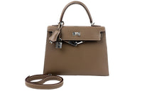 HERMES Epsom Leather Kelly Bag Handbags Women's 18 Etoupe Elephant Gray