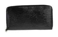LOUIS VUITTON Zippy Epi Leather Wallet Medium Size Unisex Black