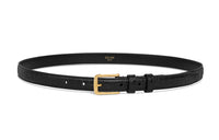 CELINE Solid Color Texture Pin Buckle Cow Leather Leather Belts Men's Black 1.8cm