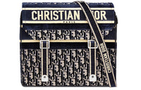 DIOR Velvet Messenger Bag Crossbody Bag Shoulder Bag Women's Blue