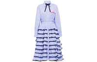 MIU MIU SS21 Long-Sleeved Dresses Women's Blue