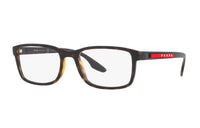 PRADA Plastic Rectangular Eyeglass Frames Men's Tortoiseshell