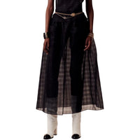 CHANEL Casual Long Skirts Women's Black