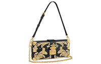 LOUIS VUITTON PETITE MALLE Cow Leather Hard Box Chain Bag, Shoulder Bag Women's Black