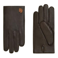 HERMES Lambskin Other Gloves Unisex Brown/Black