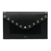 CELINE Calfskin Envelope Bag, Crossbody Bag, Shoulder Bag Women's Black