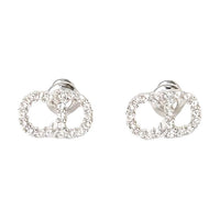 DIOR Metal Stud Earrings Women's Multicolor