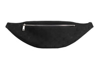 CELINE Belt Jacquard And Cow Leather Messenger Bag Fanny Pack Regular Men's Black