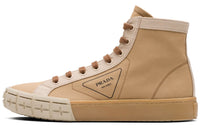 PRADA Skateboard Shoes Men High-Top Khaki