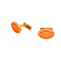 HERMES Metal Cufflinks Men's Orange