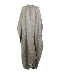 Brunello Cucinelli Metallic-Finish Knitted Long Cape