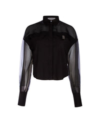 Brunello Cucinelli Semi-Sheer Long-Sleeve Shirt