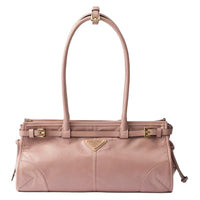 PRADA Cow Leather One Shoulder Handbags Medium Size Women's Lily Of The Valley Blue