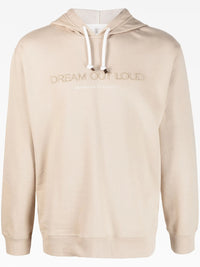 Brunello Cucinelli Embroidered-Slogan Cotton Hoodie