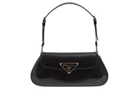 PRADA Leather Portable Crossbody Bag, Shoulder Bag Regular Women's Black