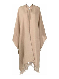 Brunello Cucinelli Monili-Trim Fringed Poncho