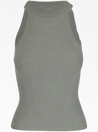 Brunello Cucinelli Ribbed-Knit Sleeveless Top