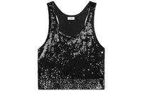 CELINE Embroidered Tank Top In Silk And Cotton