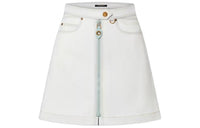 LOUIS VUITTON Bleached Denim Mini Skirt