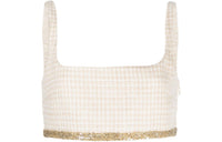 MIU MIU Strapless Top Women's Beige