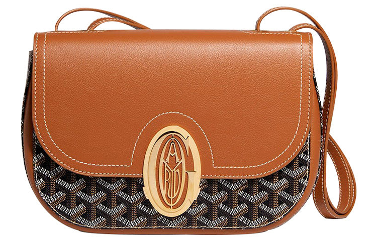 GOYARD 233 Canvas With Leather Shoulder Bag Crossbody Bag Women's Brown