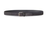 Loro Piana Solid Color Design Leather Belts Men's Gray Width: 3.2CM