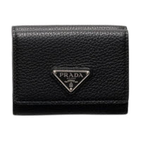 PRADA Leather Wallet Men's Black