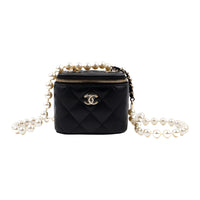 CHANEL Sheepskin Box Bag Shoulder Bag Crossbody Bag Regular Women's Black