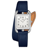 HERMES Wrist Watch Quartz Movement Cowhide Strap 31*23mm White Dial Unisex
